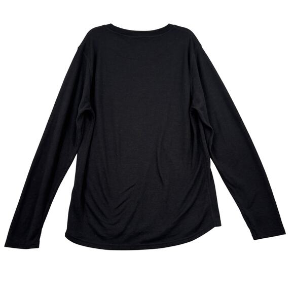 Omni-Wool Base Layer Shirt Men Size XXL Black Long Sleeve Crew Neck Stretch Knit - Picture 4 of 9